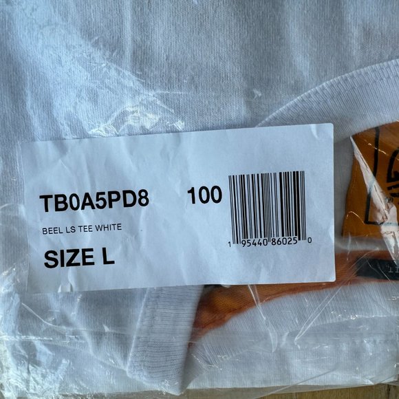 Bee Line x Timberland L/S Tee LARGE (White) - Picture 3 of 3